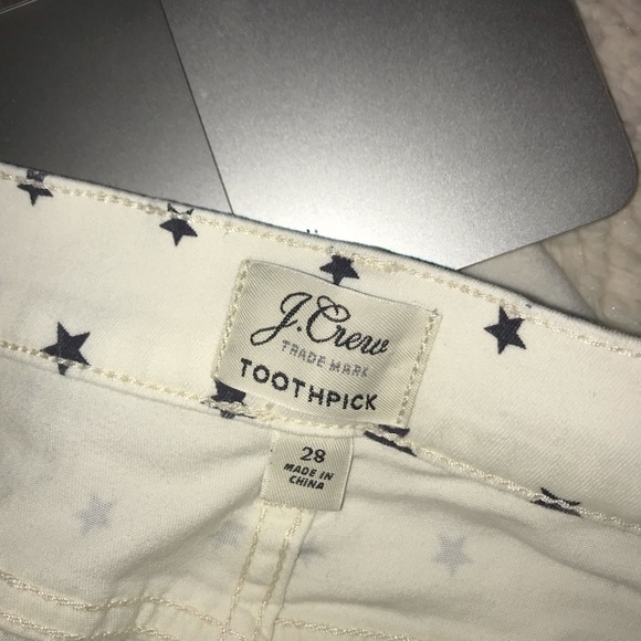 J. Crew Toothpick White Star Jeans - Picture 3 of 4